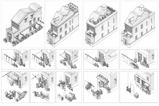 Shikumen gate, in fifteen studies