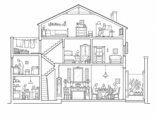 The house as lived space, floor by floor