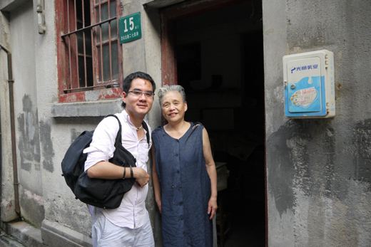 With a neighbour, before the lease was signed