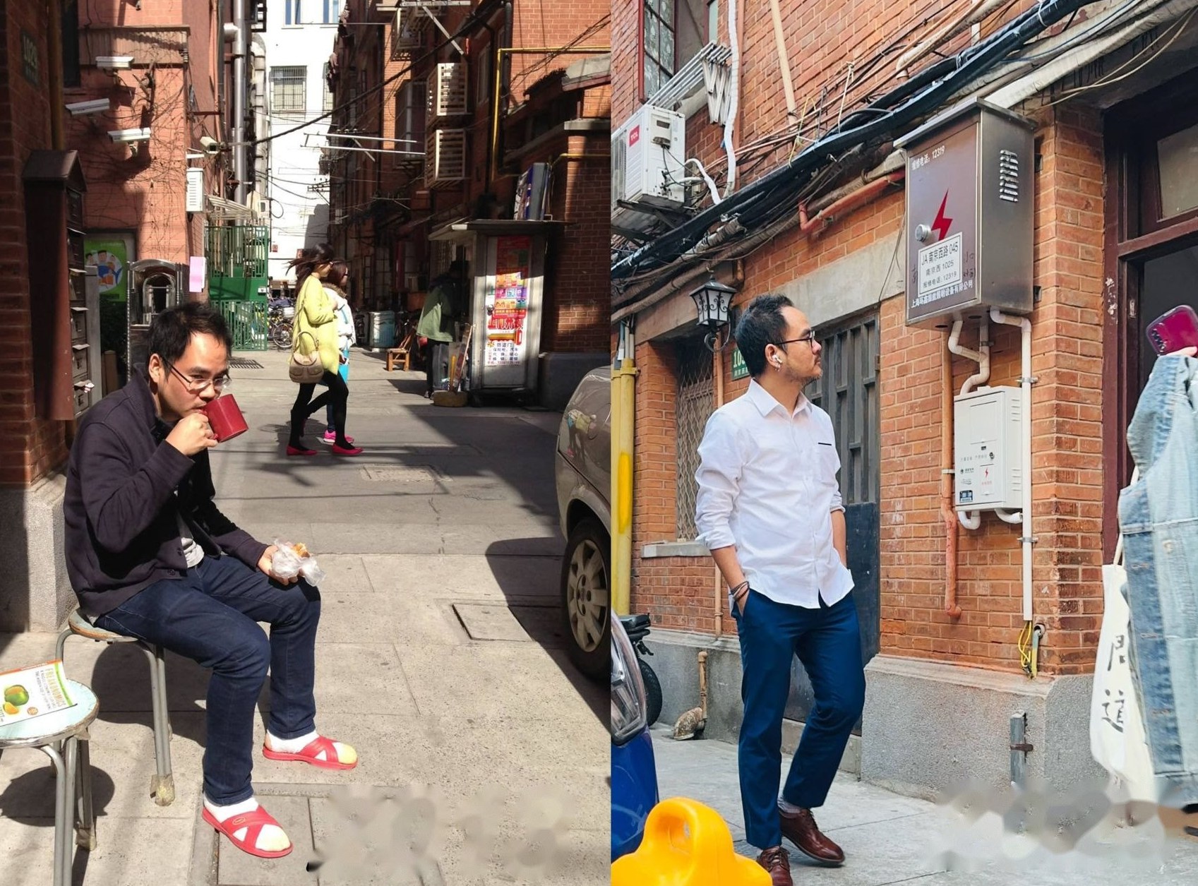 The same lane, ten years apart: fieldwork in 2013 and the return in 2023